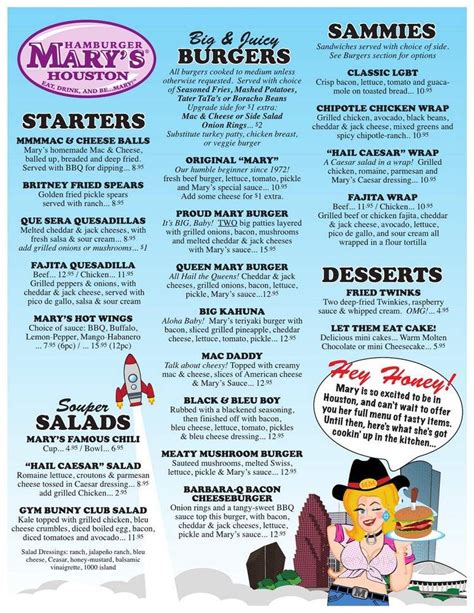 hamburger mary's houston menu